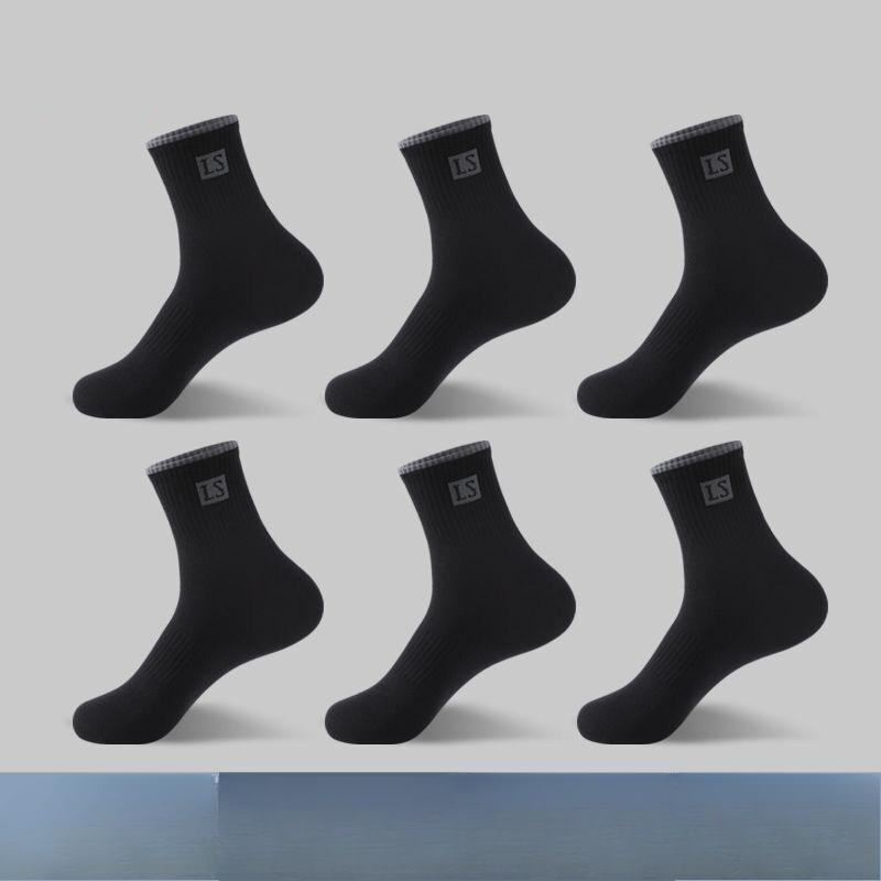 

Повсякденні бавовняні шкарпетки середньої довжини - Вологовідвідні та дихаючі для спорту навесні та восени 10 pairs чорний