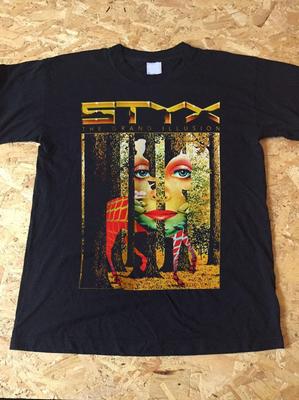 Styx Band Classic Style Unisex Cotton Black T-shirt QT7858