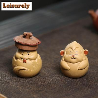 Monkey Purple Clay Twelve Zodiac Snake Tea Pet Japanese Tea Spirit Tea Figurine Play Toys Tea Statue Ornaments Drinkware Craft