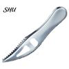 Fish Scale Scraper Double Row Sawtooth Sharp Convenient Perfect Fitting Comfortable Handle Kitchen Remove Scales Silver Color Stainless Steel Remover