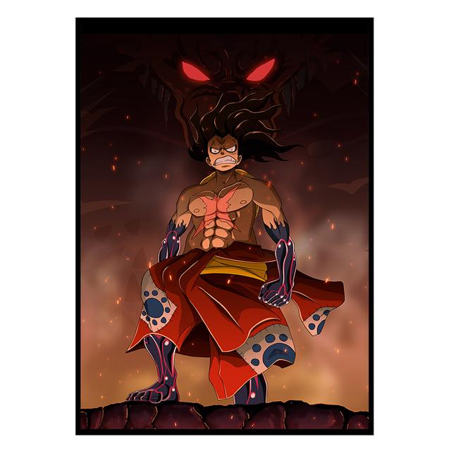 Japanese anime, solid poster, wall art print, "wanted by luffi", battle canvas, paintings for home, living room, bedroom, decor