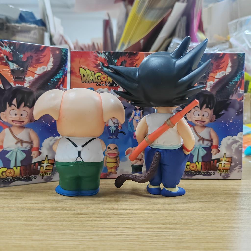6Pcs/Style  Super Anime Figure Son Goku/Krillin/Bulma Action Figure Pvc Collection Decoration Model Doll Toys Gifts