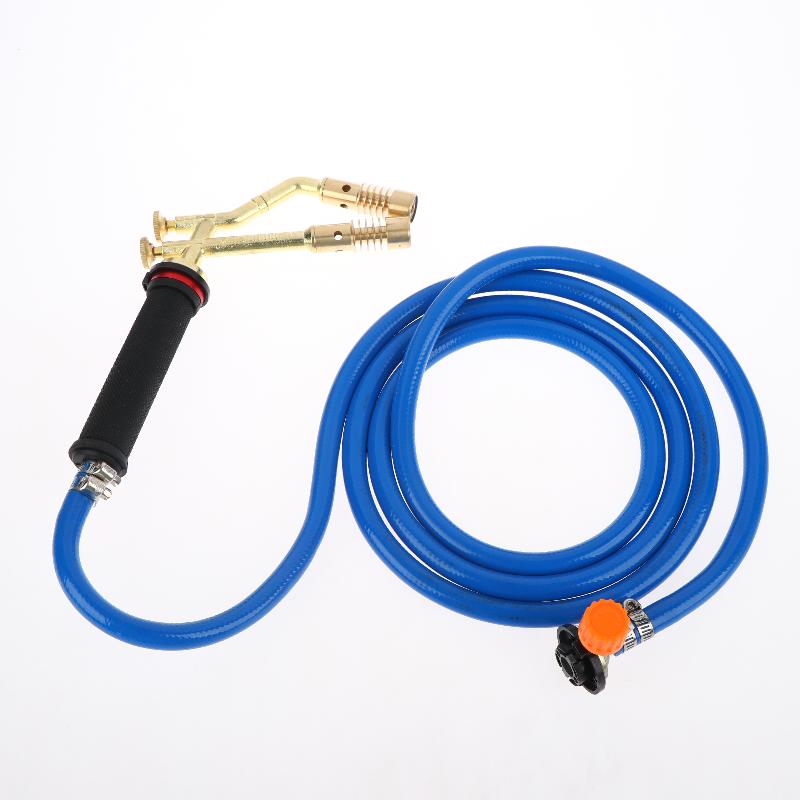 3600 Fahrenheit  Double Head Lpg Welding Torch Butane Gas Torch Air Conditioner Copper Tube Welding Gun Cow Hair Removal Bbq Fire Gun