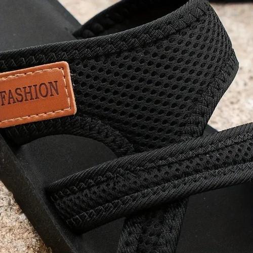 Sommer Damen Große Größe Atmungsaktives Netz Zehenabdeckung Flache Sohle Leichte Strand Sandalen Damen Hausschuhe Freizeitschuhe
