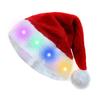 Festive Light-Up Santa Hat for Adults & Kids: Plush, Warm, and Colorful
