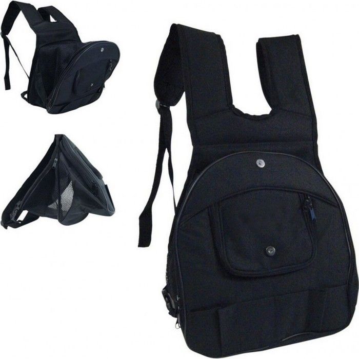 NC Sac À Dos Pour Animaux De Compagnie Gloria Kangaroo Noir Extensible (30 X 20 X 34 Cm)