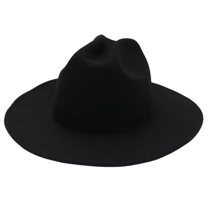 

Top Hat Jazz Hat Gentleman Lady Big Brim British Photography Felt Hat One size fits all чорний