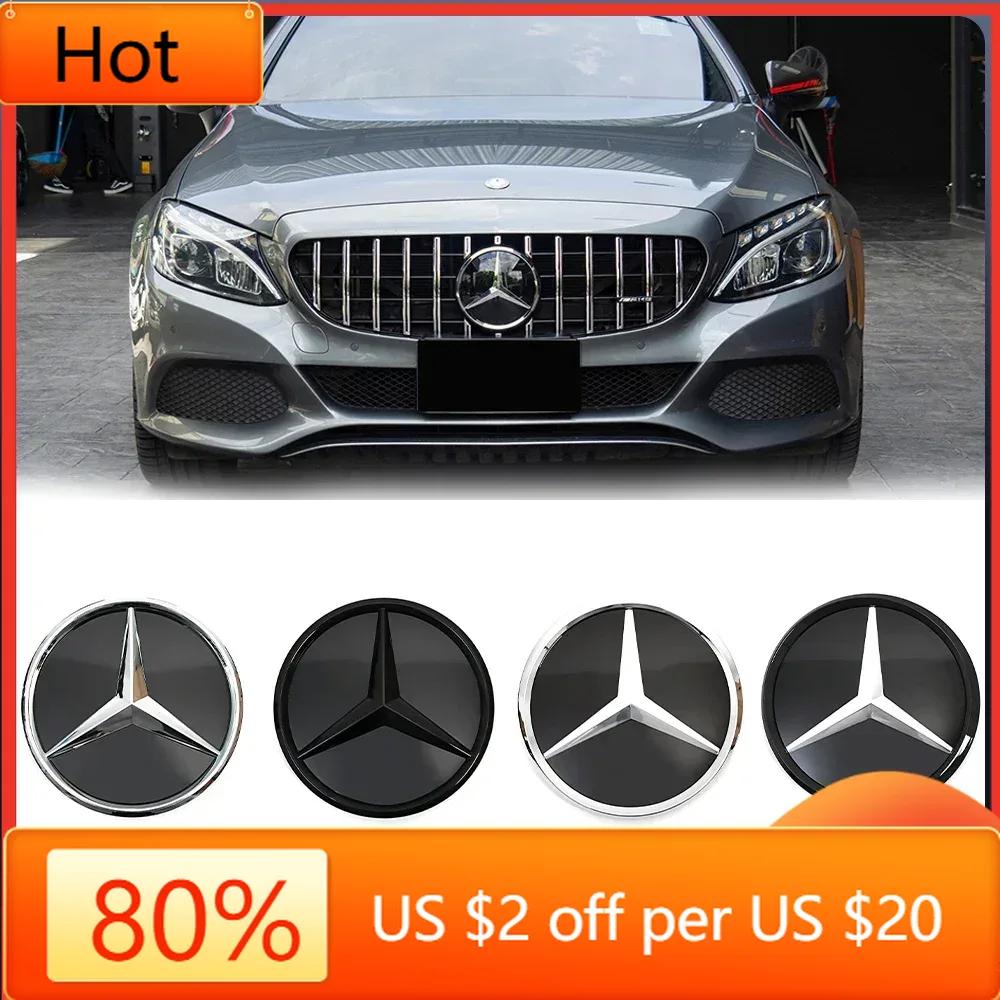 CFB1 AMG W220 For Benz Hot For Mercedes Benz Silver And Black Front Grill Newest 3D Style Emblems W176 W246 W205 W212 W207 W217 W251