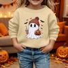 Kids Halloween Printed Long Sleeve Loose Fit Hoodie Pullover for Costume Party