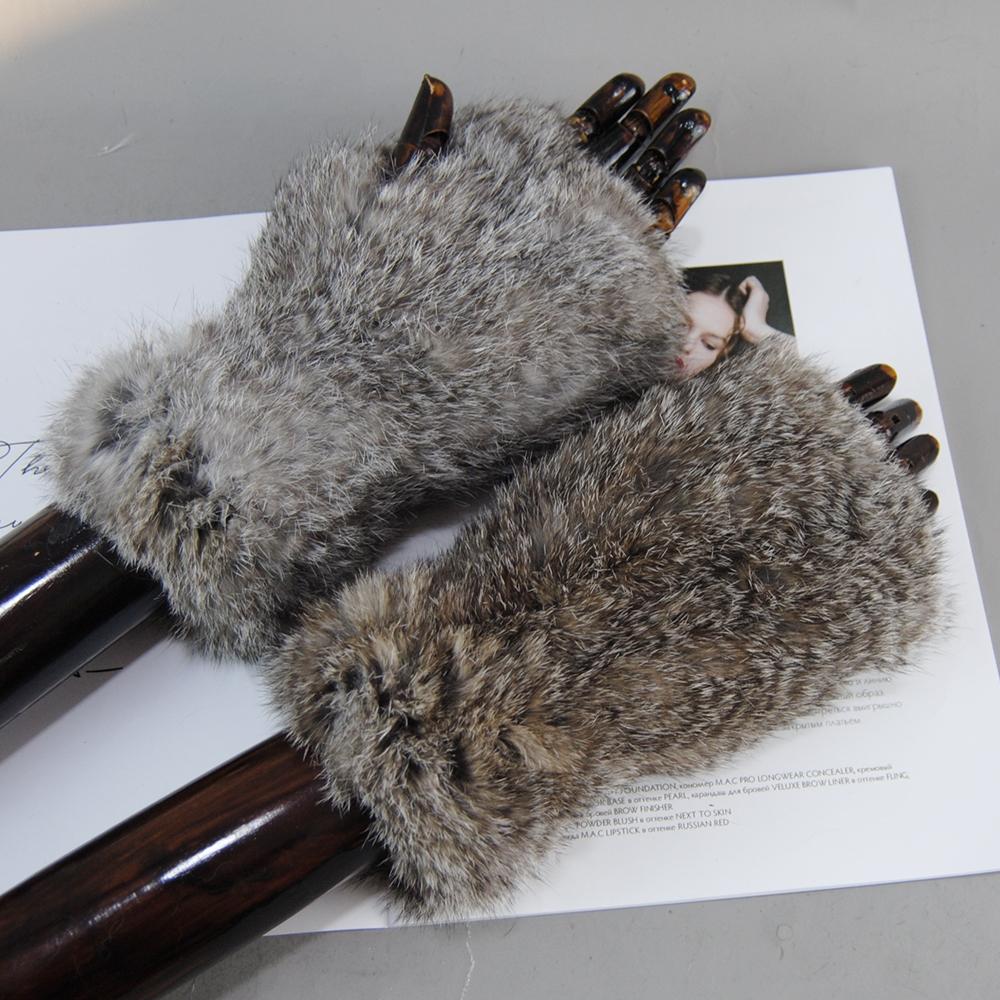 Winterhandschuhe aus echtem Pelz für Damen, warm, für den Außenbereich, 100 % echtes Rex-Kaninchenfell, dicke, natürliche, weiche Fäustlinge aus Rex-Kaninchenfell