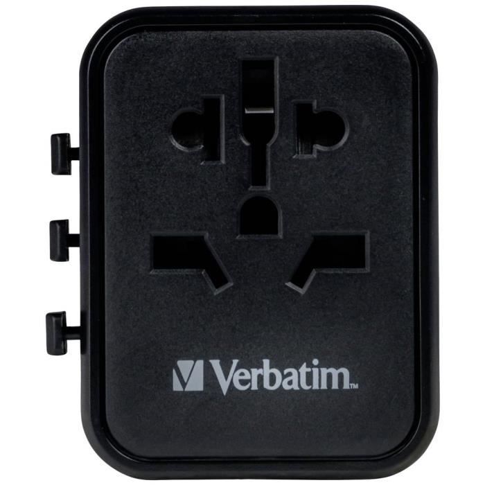 Adaptateur de voyage - VERBATIM - Universal Travel Adapter UTA-02 PD20W / QC / 1xUSB / 1xType-C