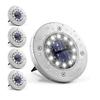 16-LED & 12-LED Stainless Steel Solar In-Ground Lights