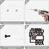 1pc "Think Outside the Box" Metal Wall Art Motivational Black Metal Wall Hanging Ideal for Office & Home Decor Stylish