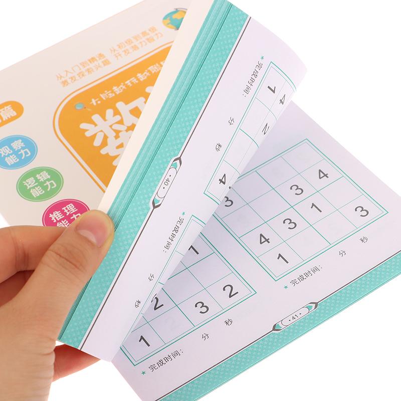 1/4Pcs Logical Thinking Ladder Training Puzzle Toy Sudoku Book For Beginner Children Elementary Student Four Six Nine Grid Games