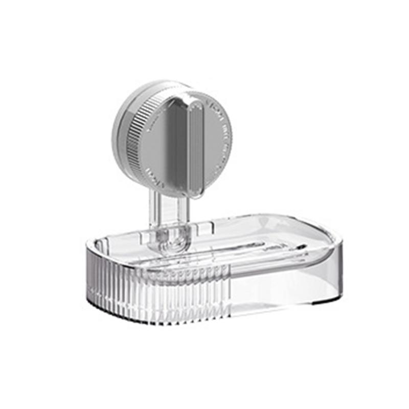 

Elegant Bathroom Suction Cup Soap Dish Space Saving Soap Tray Waterproof Rustproof Soap Box Holder For Modern Homes
