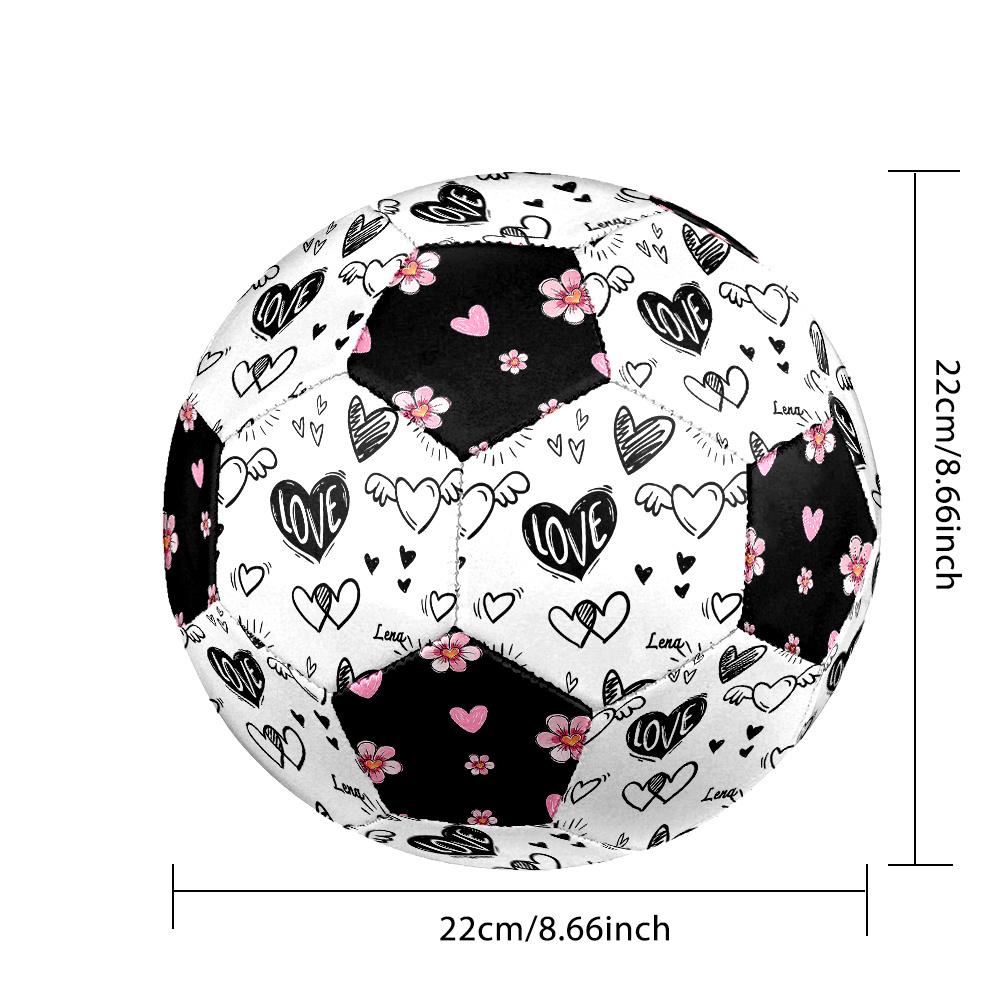 1PC Love Motion Floral Hearts Soccer Ball Size 5 Football Machine Sewn Indoor/Outdoor Universal Football A45
