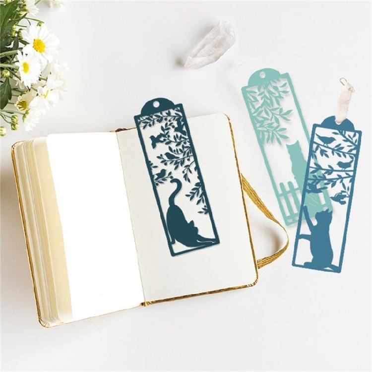 Window Kitten Cutting Dies Scrapbooking Stencils Carbon Steel Dies Cut Stencils for Card Making Photo Album Decoration