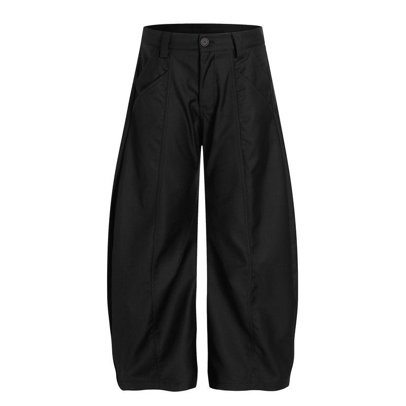 Design-Inspired American-Style Three-Dimensional Cut Curved Knife-Cut Casual Trousers for Men and Women, Loose Straight-Leg Long Pants for Commuting