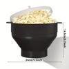 Mikrovågsugn Silikon Popcorn Maker Livsmedelskvalitet Vikbar Hög Kvalitet Kök Enkla Verktyg DIY Gör Popcorn Hink Skål med Lock Skålar