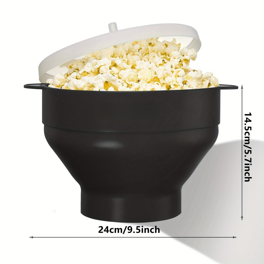 Mikrovågsugn Silikon Popcorn Maker Livsmedelskvalitet Vikbar Hög Kvalitet Kök Enkla Verktyg DIY Gör Popcorn Hink Skål med Lock Skålar