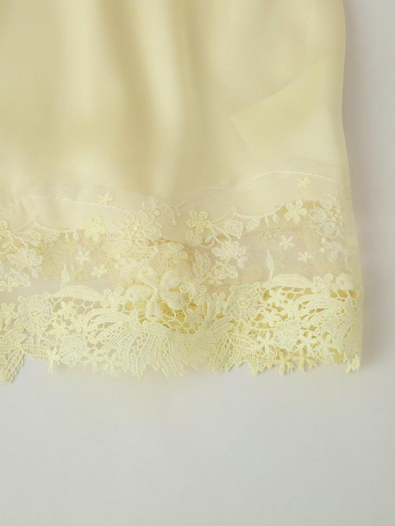 Spring 2026 Women's Silk Satin Camisole & Button Decor Shorts Set - European & American Style