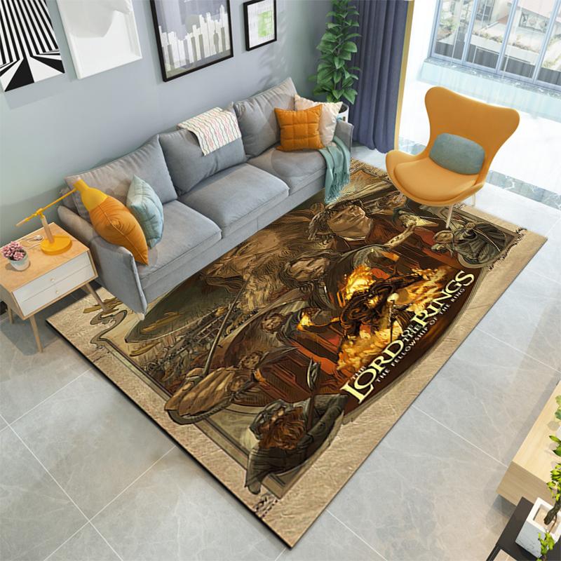 1PC Lord of the Rings Print Rug - home decoration Carpet For Living Room Bedroom Flooring Computer Chair Area Rug