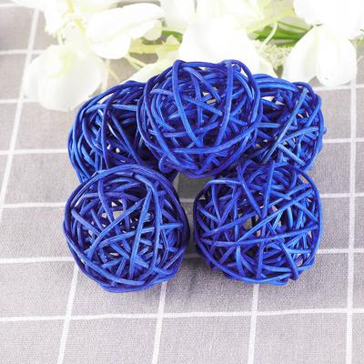 15Pcs Rattan Ball Set 3Cm 4Cm 5Cm Natural Wicker Balls for Wedding Table Decoration Christmas Hanging Ornament Home Party Garden