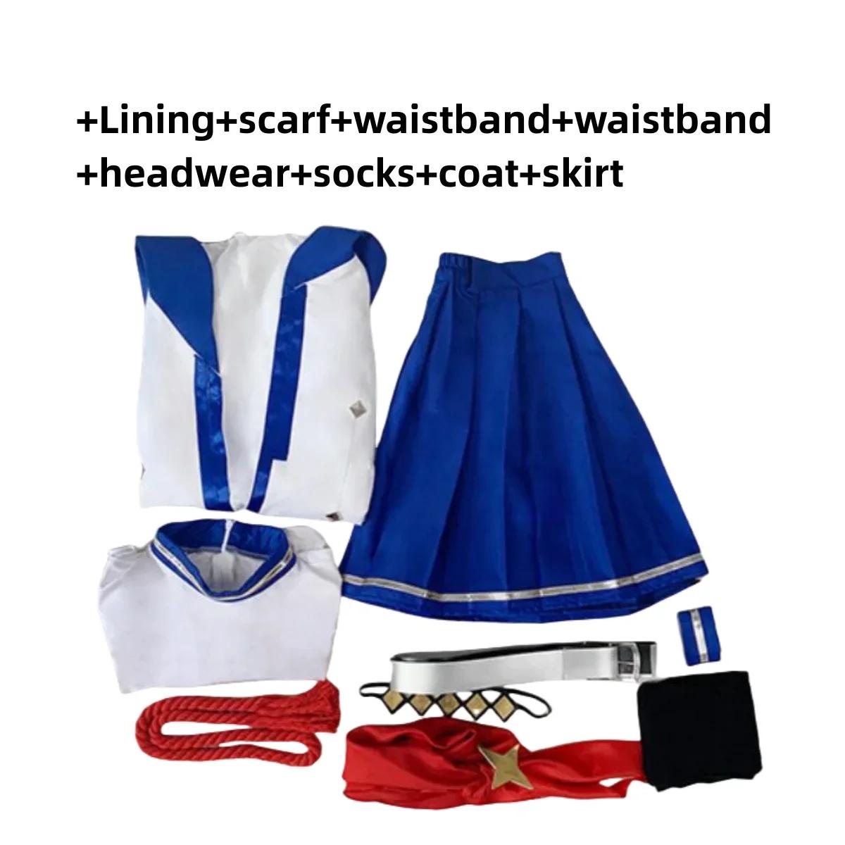 Spel Umamusume: Mooi Derby Oguri Cap Cosplay Kostuum Pruik Wit Zeemansuniform Rok Jas Volwassen Vrouw Schattig Carnavalspak One Size