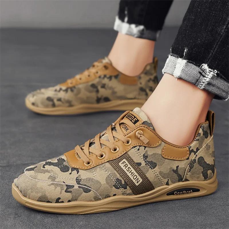 MenS Training Shoes Outdoor Lightweight Breathable Soft Sole Sneakers MenS Trendy Casual Canvas Shoes