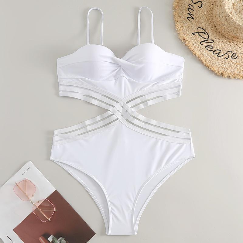 Push Up Swimsuit One Piece Sexy Monokini Solid Swimwear Women Bathers Bathing Swimming Swim Suit Female Summer Beachwear
