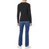 Calvin Klein Jeans Logo Straight Cut Crew Neck Long Sleeve T-Shirt Women Tops Black J225484BEH