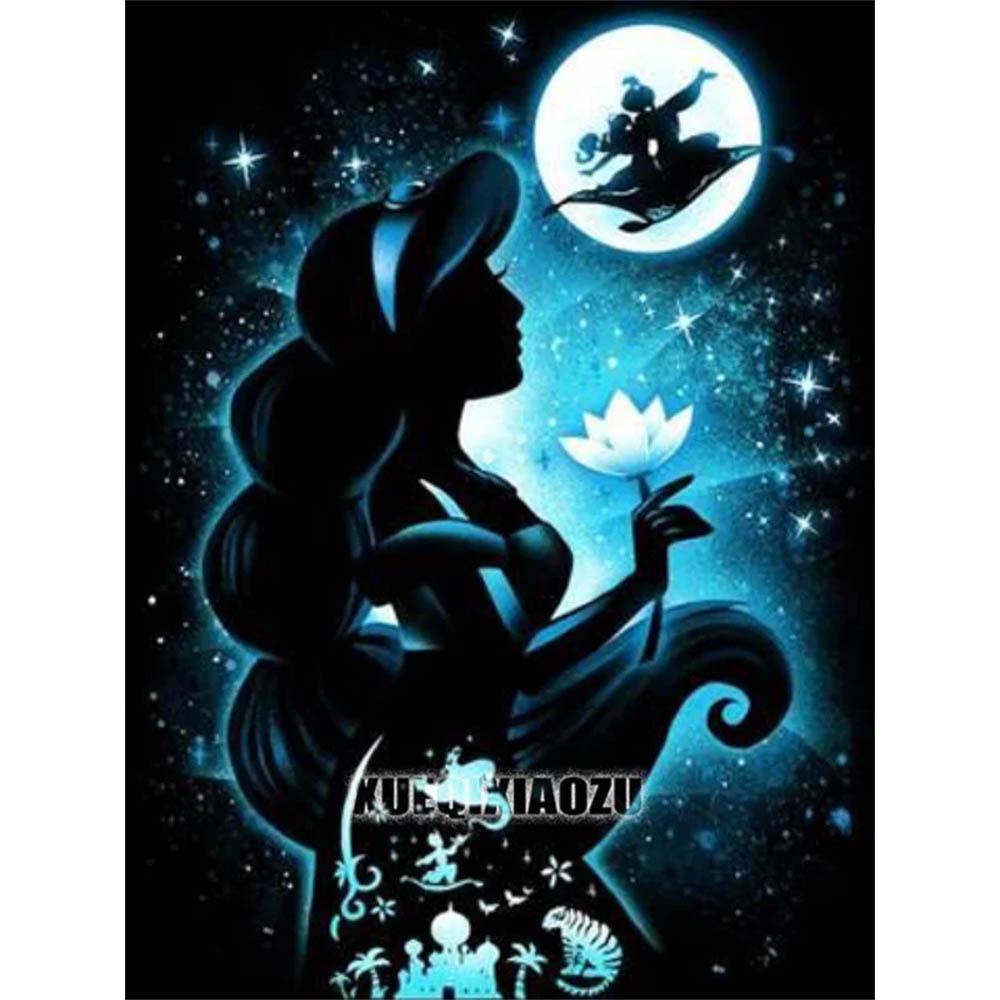 Stitch Diamond Painting Disney Prinzessin 5D DIY Vollrund_Quadrat Mosaik Stickerei Kinderzimmer Dekoration Handgemachtes Geschenk