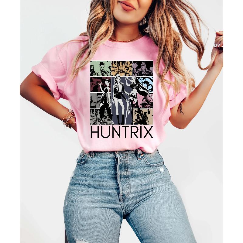 Women's T-shirts Kpop Demon Hunters Fashion Loose Anime Printed Women's T-shirt