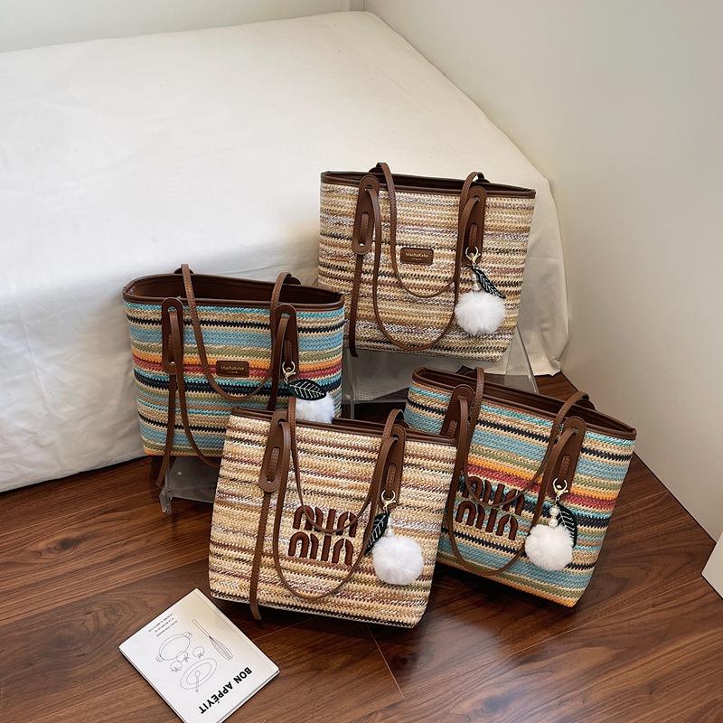 Borsa a tote Han di grande capacità da donna, nuova collezione primavera 2026, borsa a spalla/sottobraccio effetto idrogeno
