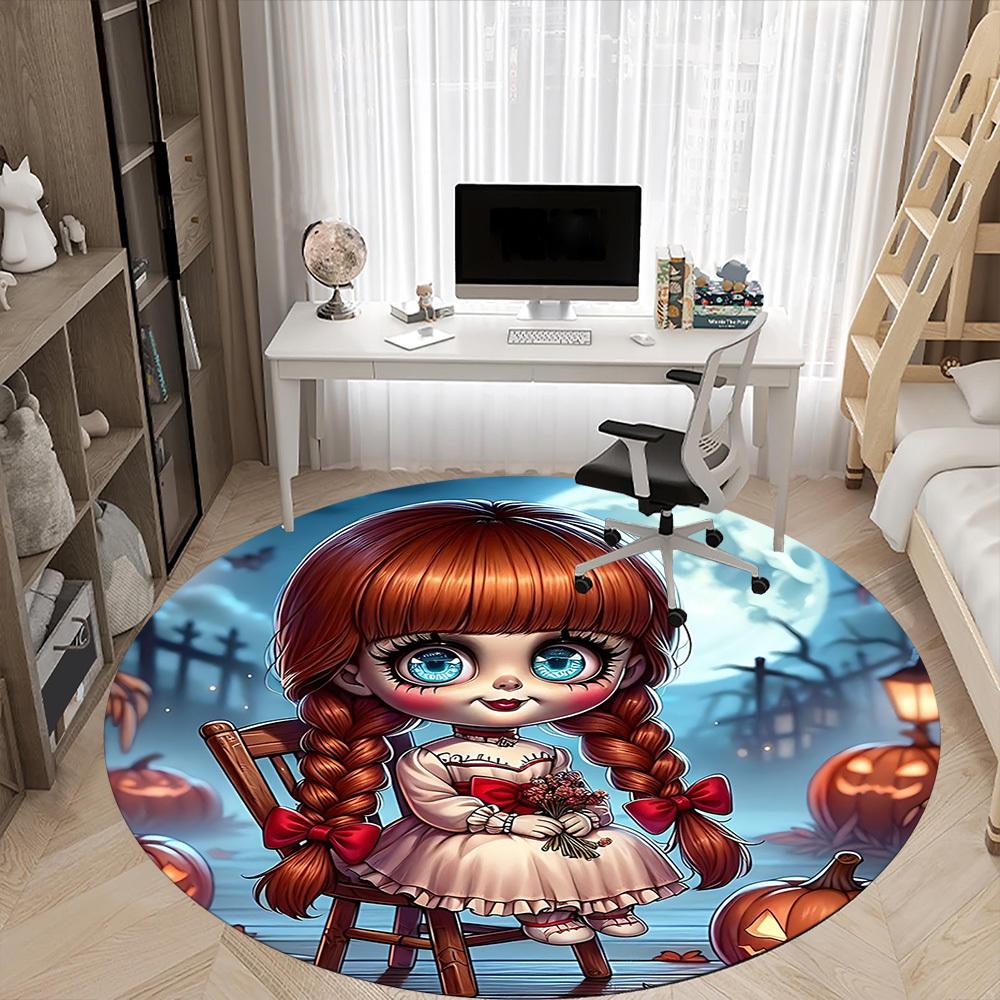 1pc AnnaBelle Chair Carpet for Office Non-Slip, Soft & Comfortable, Carpet for Office, Gaming, Lightweight Round Floor Mat