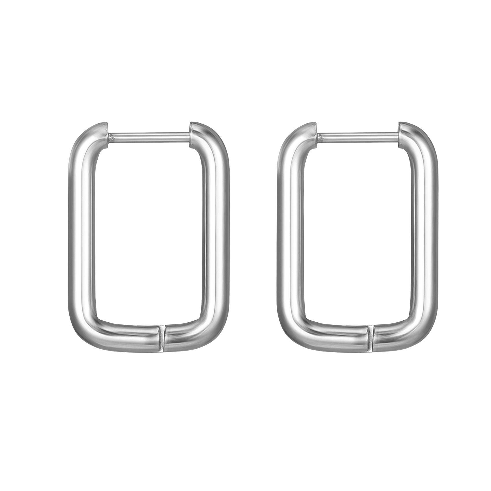 

Trendy Geometric Stainless Steel Earrings: Pentagram, Heart, Square & Polygon Shapes