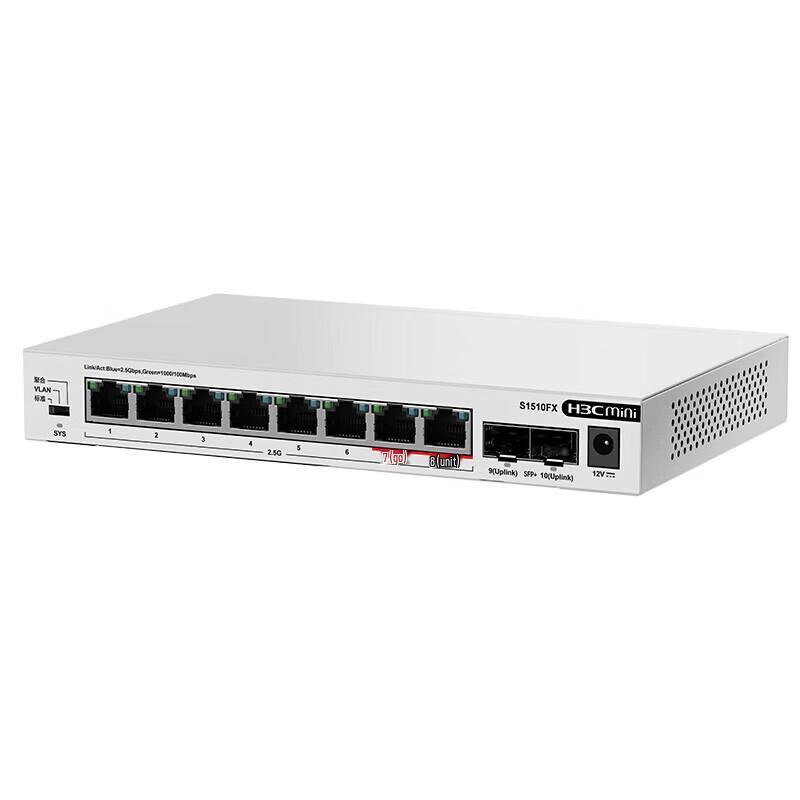 H3C S1510FX 8-Port 2.5G Unmanaged Ethernet Switch