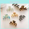 Stylish And Chic Korean Geometric Hair Claw Clip In Elegant Tortoise Shell Design For Women