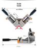 90-Degree Right Angle Quick Clamp for Woodworking and Welding, Single Hand Handle Positioner & Aquarium Fixture Locator