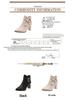 Korean Style Women's Pointed Toe Short Boots with Chunky Heel, Metal Buckle, Side Zipper, Plus Size - Perfect for Autumn and Winter.