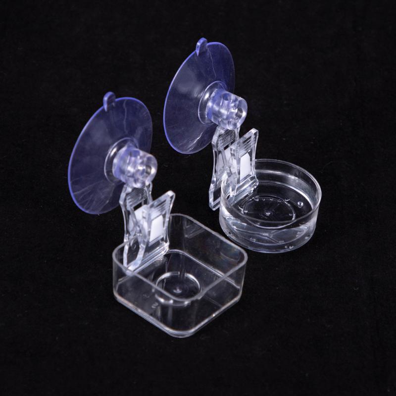 New Reptile Water Food Bowl Suction Cup Food Tray Gecko Reptile Lizards Spider Tree Frogs Feeder Habitat Decoration Pet Supplies