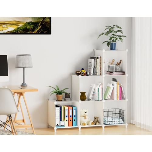 SIMPDIY Bookshelf, Storage Shelf, Storage Rack, Organizer, Large Capacity, Assembled, Clothes Storage Box, Convenient Wardrobe, Clothes Storage/Shoe R