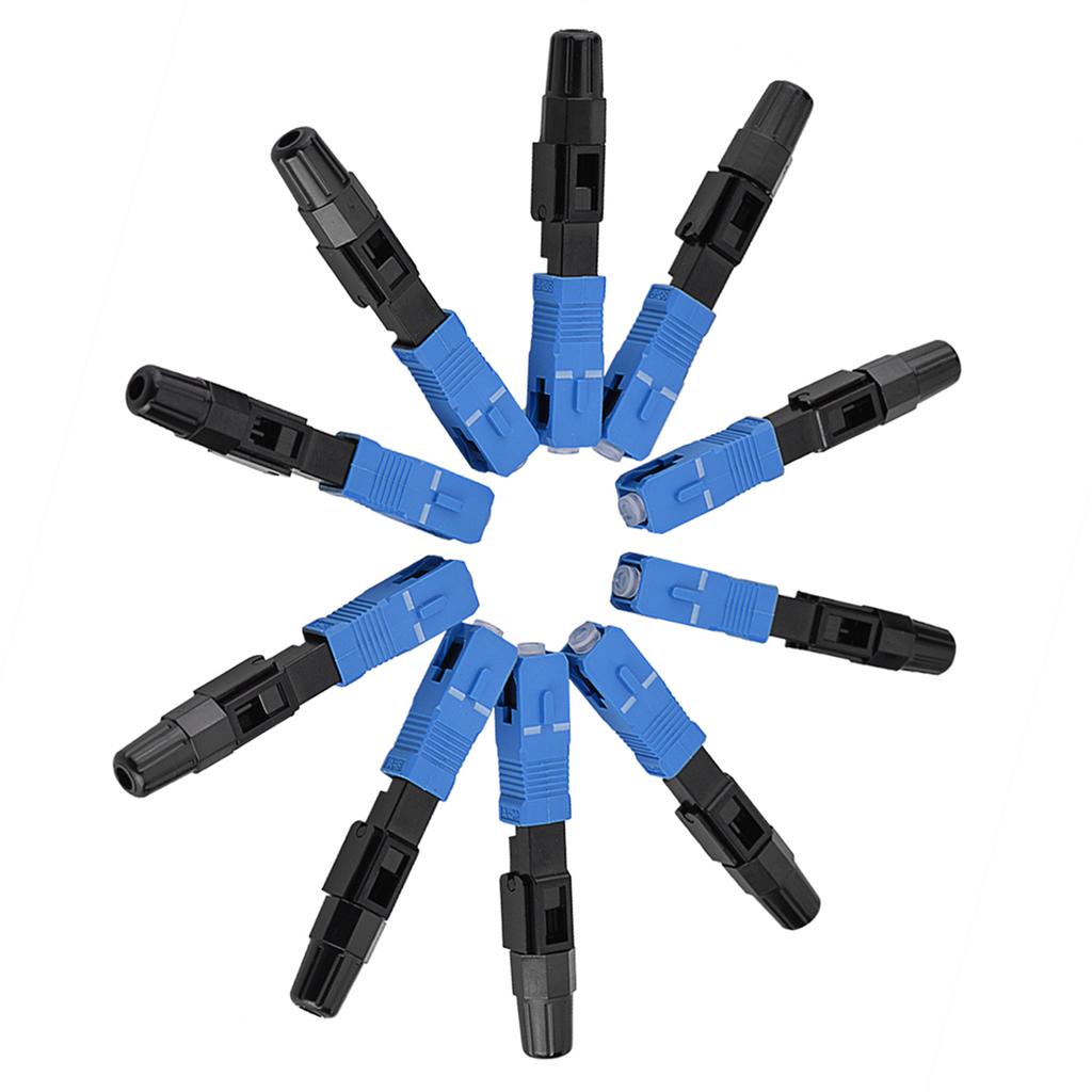 10pcs Lot SC UPC Optic Fiber Quick Connector Fast Adapter Single Mode for FTTH ODF