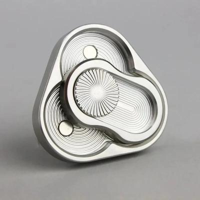 Triangle Magnetic Fidget Slider EDC Metal Finger Push Card Anti Pressure Rotating Toy For Children With Autism Anxiety Relief