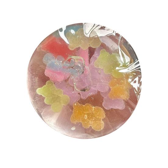 

1/3 шт. Мишка Сахарный Сквиш-мячик Прозрачный Сжимаемый Мячик для Снятия Тревоги Сенсорная Игрушка Портативный Дорожный Сенсорный Мячик 1pc