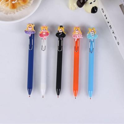 Dancing Princess Black Gel Pen - Cute Resin Accessories & Student Refill Pen