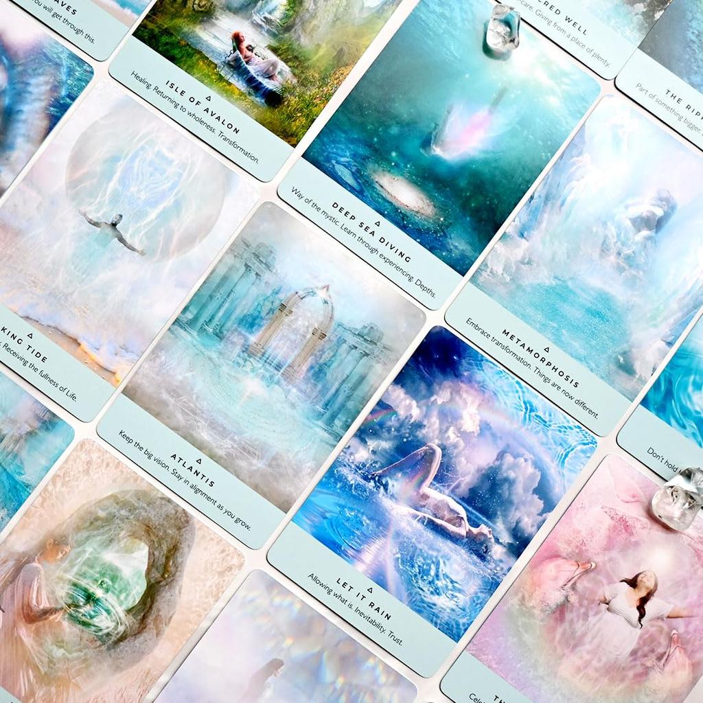 Healing Water Oracle [New Edition] Japanese Instruction Manual Included Divination Oracle Cards Blue Edge (Oracle Card Series)