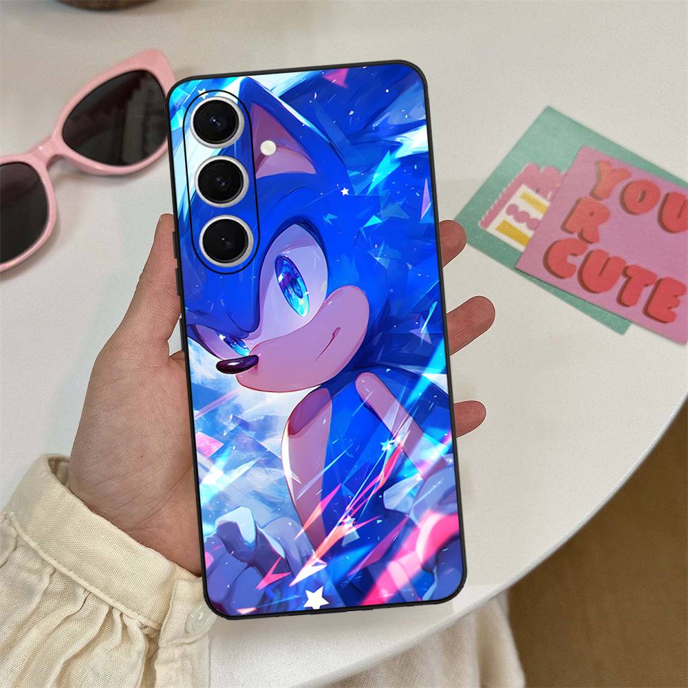 

1PC Anime S-SonicS H-Hedgeho Phone Case For Samsung S 24 fe 25 Ultra plus 20 lite 21 30 22 23 24 22 Ultra 5G Fundas Samsung S25