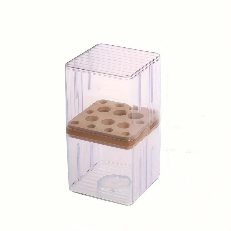 

Clear Cosmetic Brush Storage Box Makeup Brush Holder Acrylic Dust-proof Makeup Tools Box Large Capacity Makeup Tool Container