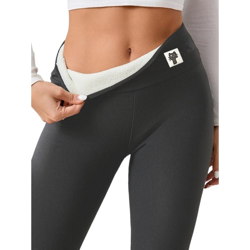 Women Sherpa Lined Leggings High Waisted Thermal Winter Pants Fleece Plush Yoga Bottoms Warm Tights